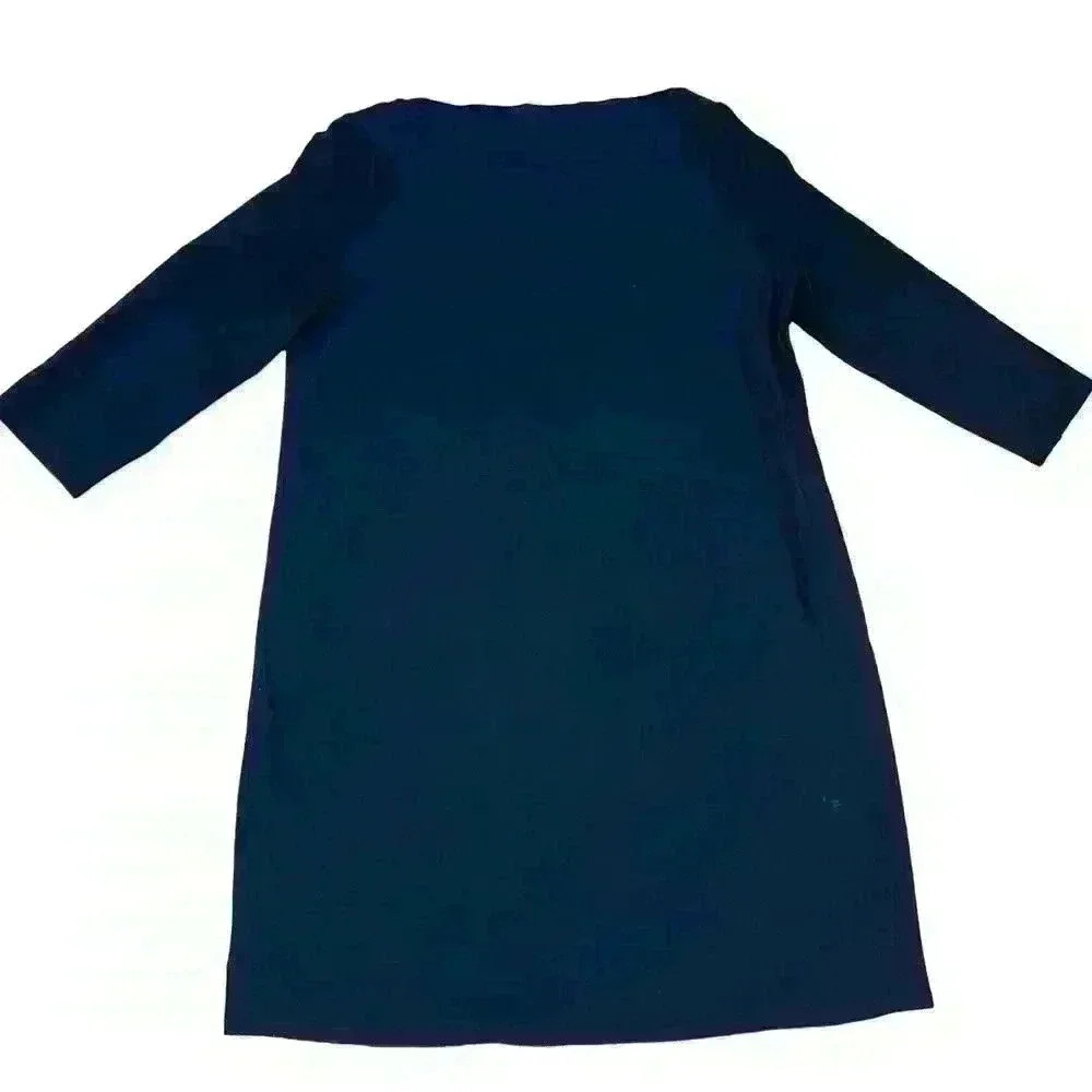 EILEEN FISHER Bateau Neck Mini Dress Size Medium Stretch Lightweight Crepe Wash